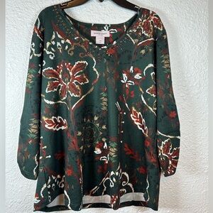 Allison Daley Petites Embellished Floral Top – Size PM